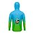 Camisa de Pesca com Capuz Brk Caiaque é Vida Verde e Azul Turquesa com Proteção UV50+ - Imagem 2