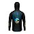 Camisa de Pesca com Capuz Brk Caiaque é Vida Preto e Azul Turquesa com Proteção UV50+ - Imagem 2