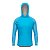 Camisa de Pesca com Capuz Brk Clean Azul Claro com Proteção UV50+ - Imagem 1