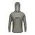 Camisa de Pesca com Capuz Brk Maori Taupe Gray Com Proteção Solar UV50+ - Imagem 2