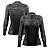 Camisa Agro Feminina Brk Camuflada Preto e Cinza com Proteção Solar UV50+ - Imagem 1