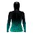 Camisa FusionX Feminina Brk Deep Azul Turquesa com Capuz e Proteção Solar UV50+ - Imagem 2