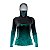 Camisa FusionX Feminina Brk Deep Azul Turquesa com Capuz e Proteção Solar UV50+ - Imagem 1