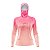Camisa FusionX Feminina Brk Clean Efeito Água Rosa com Capuz e Proteção Solar UV50+ - Imagem 1