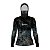 Camisa FusionX Feminina Brk Galaxy Preta e Azul com Capuz e Proteção UV50+ - Imagem 1