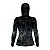 Camisa FusionX Feminina Brk Galaxy Preta e Azul com Capuz e Proteção UV50+ - Imagem 2