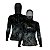 Camisa FusionX Feminina Brk Galaxy Preta e Azul com Capuz e Proteção UV50+ - Imagem 3