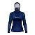 Camisa FusionX Feminina Brk Camo Distorções Azul com Capuz e Proteção UV50+ - Imagem 1