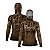 Camisa FusionX Feminina Brk Hunter Camuflada Galhos Marrom com Capuz e Proteção UV50+ - Imagem 3