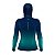 Camisa FusionX Feminina Brk Azul Celeste Estrelas com Capuz e Proteção UV50+ - Imagem 2