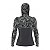 Camisa FusionX Feminina Brk Marine Camu Chumbo com Capuz e Proteção UV50+ - Imagem 2