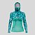 Camisa FusionX Feminina Brk Camuflada Verde Água com Capuz e Proteção UV50+ - Imagem 1