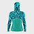 Camisa FusionX Feminina Brk Camuflada Verde Água com Capuz e Proteção UV50+ - Imagem 2