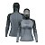 Camisa FusionX Feminina Brk Camuflado Preto Cinza com Capuz e Proteção UV50+ - Imagem 3