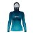 Camisa FusionX Feminina Brk Clean Azul Escuro com Capuz e Proteção UV50+ - Imagem 1