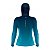 Camisa FusionX Feminina Brk Clean Azul Escuro com Capuz e Proteção UV50+ - Imagem 2