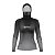 Camisa FusionX Feminina Brk Clean Preto Lisa com Capuz e Proteção UV50+ - Imagem 1