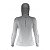 Camisa FusionX Feminina Brk Clean Branca e Cinza com Capuz e Proteção UV50+ - Imagem 2
