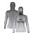 Camisa FusionX Feminina Brk Clean Branca e Cinza com Capuz e Proteção UV50+ - Imagem 3