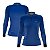 Camisa Feminina Brk Mescla Azul Royal com Proteção Solar UV50+ - Imagem 1