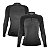 Camisa Feminina Brk Mescla Preto Cinza com Proteção Solar UV50+ - Imagem 1