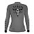 Camisa Agro Feminina Brk Clean Cinza Texas Longhorn com Proteção UV50+ - Imagem 3