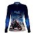 Camisa de Motociclismo Feminina Brk Azul GS R1300 com Proteção UV50+ - Imagem 2