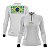 Camisa de Pesca Feminina Brk Pescador Patriota Branca Brasil com Proteção UV50 - Imagem 1