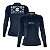 Camisa de Pesca Feminina Brk Pescador Patriota Azul e Branca com Proteção UV50 - Imagem 1