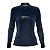 Camisa de Pesca Feminina Brk Pescador Patriota Azul e Branca com Proteção UV50 - Imagem 2