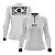 Camisa de Pesca Feminina Brk Pescador Patriota Branca e Preta com Proteção UV50 - Imagem 1