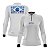 Camisa de Pesca Feminina Brk Pescador Patriota Branca Gradiente com Proteção UV50 - Imagem 1
