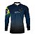 Camisa de Pesca Brk Azul Escamas Bandeira do Brasil Garateia com Proteção UV50+ - Imagem 1
