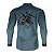 Camisa de Pesca Brk Azul Lisa Escamas Garateia com Proteção UV50+ - Imagem 2