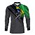 Camisa de Pesca Brk Cinza Bandeira do Brasil Garateia com Proteção UV50+ - Imagem 1