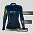 Camisa de Pesca Feminina Brk Azul Bandeira do Brasil Garateia com Proteção UV50+ - Imagem 4