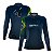 Camisa de Pesca Feminina Brk Azul Bandeira do Brasil Garateia com Proteção UV50+ - Imagem 1