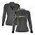 Camisa de Pesca Feminina Brk Cinza Bandeira do Brasil Garateia com Proteção UV50+ - Imagem 1