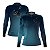 Camisa de Pesca Feminina Brk Azul Claro Escamas Bandeira do Brasil Garateia com Proteção UV50+ - Imagem 1