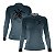 Camisa de Pesca Feminina Brk Azul Lisa Escamas Garateia com Proteção UV50+ - Imagem 1