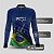 Camisa de Pesca Feminina Brk Azul Bandeira do Brasil Garateia com Proteção UV50+ - Imagem 4