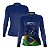 Camisa de Pesca Feminina Brk Azul Bandeira do Brasil Garateia com Proteção UV50+ - Imagem 1