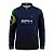 Camisa de Pesca Infantil Brk Azul Bandeira do Brasil Garateia com Proteção UV50+ - Imagem 1
