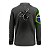 Camisa de Pesca Infantil Brk Cinza Bandeira do Brasil Garateia com Proteção UV50+ - Imagem 2