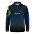 Camisa de Pesca Infantil Brk Azul Escamas Bandeira do Brasil Garateia com Proteção UV50+ - Imagem 1