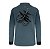 Camisa de Pesca Infantil Brk Azul Lisa Escamas Garateia com Proteção UV50+ - Imagem 2