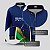 Camisa de Pesca Infantil Brk Azul Bandeira do Brasil Garateia com Proteção UV50+ - Imagem 3