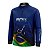Camisa de Pesca Infantil Brk Azul Bandeira do Brasil Garateia com Proteção UV50+ - Imagem 5