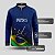 Camisa de Pesca Infantil Brk Azul Bandeira do Brasil Garateia com Proteção UV50+ - Imagem 4