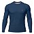 Camisa Segunda Pele Brk Clean Mescla Azul Escuro com Proteção UV50 - Imagem 1